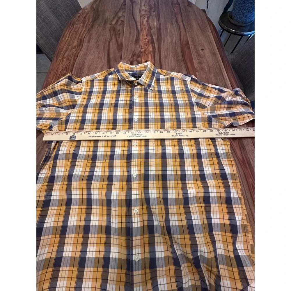 Banana Republic Soft Wash Button‎ Down Shirt Mens XL Plaid Long Sleeve Casual